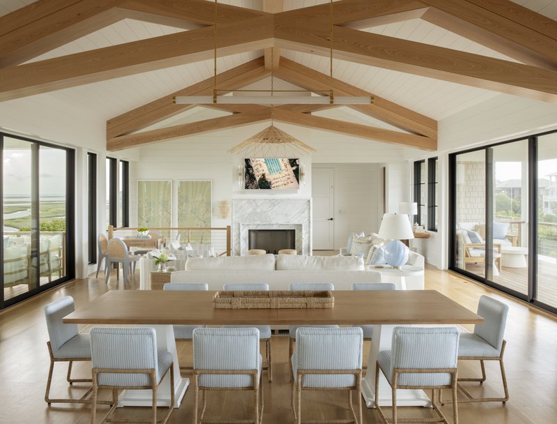 High ceilings in coastal homes can improve air flow and ventilation.