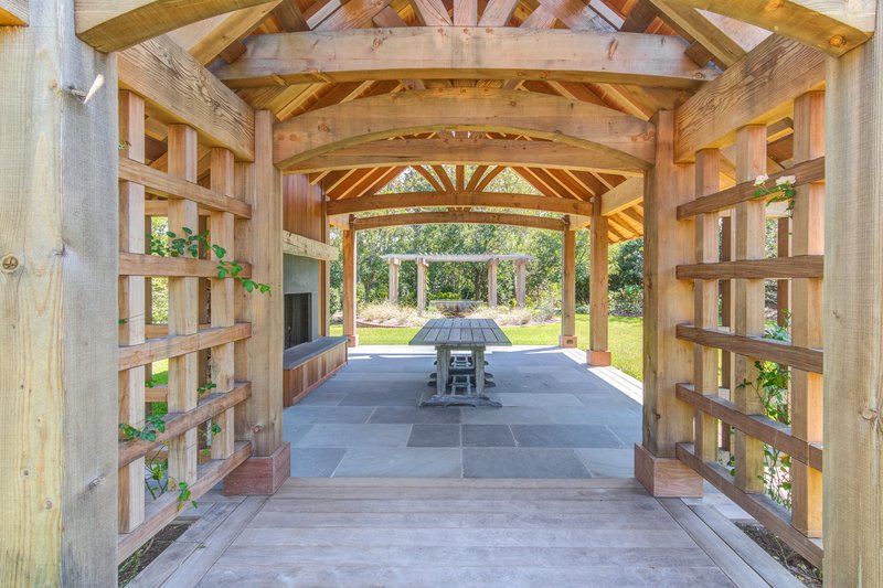 Pathway as an indoor-outdoor transition in coastal homes.