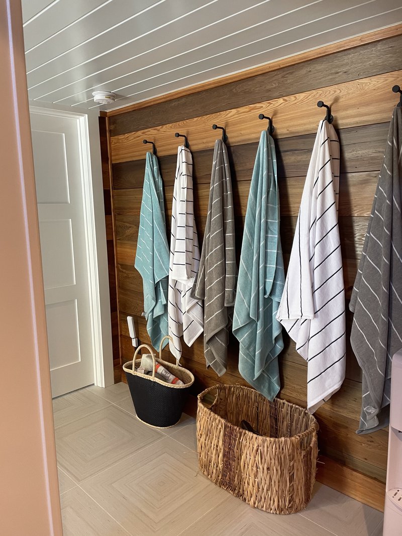 Interior of a mudroom.
