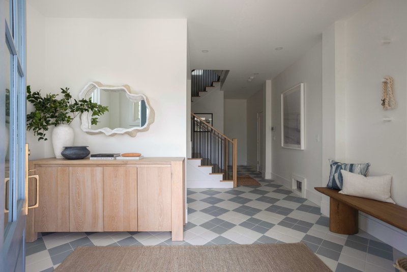 Concrete floor tiles